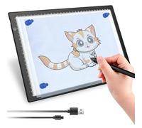 UUCOLOR Led Light Box A4 Tracing Drawing Board Diamond Painting Light Box with 3 Adjustable Brightness LED Light Pad for Drawing, X-ray Viewing, Ultra-Thin, Power by Type-C Cable
