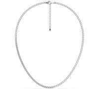 Uucomt 3mm Tennis Necklaces for Women Adjustable Length 14K White Gold Plated Fine Round Cubic Zirconia Classic Diamond Tennis Necklace for Women/Men, Size, 16 inch, Brass, Cubic Zirconia