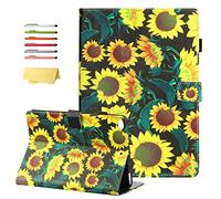 UUcovers Case for Apple iPad 9.7 2018 2017 (6th/5th Generation) & iPad Air 2 /iPad Air 1, with Pencil Card Holder [Auto Wake/Sleep] Multi-Angle Viewing Folio Stand Smart PU Leather Cover, Sunflower