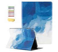 UUcovers Case for Apple iPad 9.7 inch 2017 2018 (iPad 5th/6th Gen), iPad Air/Air 2 Smart Cover, Multiple Angles Stand Synthetic Leather Folio Thin Shockproof TPU Shell with Auto Wake/Sleep, Blue Map