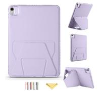 UUcovers Case for Apple iPad 9th/8th/7th Generation 10.2" with Horizontal & Vertical Stand Shockproof Silicone Bumper Acrylic Lightweight PU Leather Cover for iPad 10.2 inch (2021/2020/2019), Purple