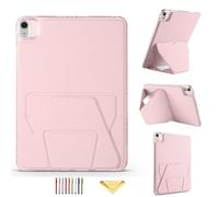UUcovers Case for Apple iPad 9th/8th/7th Generation 10.2" with Horizontal & Vertical Stand Shockproof Silicone Bumper Acrylic Lightweight PU Leather Cover for iPad 10.2 inch (2021/2020/2019), Pink