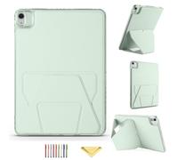 UUcovers Case for Apple iPad 9th/8th/7th Generation 10.2" with Horizontal & Vertical Stand Shockproof Silicone Bumper Acrylic Lightweight PU Leather Cover for iPad 10.2 inch (2021/2020/2019), Green