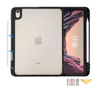 UUcovers Case for iPad mini 7 (A17 Pro) 2024 & iPad mini 6 (2021) with Pencil Holder, Magnetic Attachment, [Pencil Charging] Translucent Frosted Clear Back Cover for iPad mini 7th/6th Gen 8.3", Black