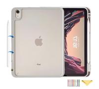UUcovers Case for iPad mini 7 (A17 Pro) 2024 & iPad mini 6 (2021) with Pencil Holder, Magnetic Attachment, [Pencil Charging] Translucent Frosted Clear Back Cover for iPad mini 7th/6th Gen 8.3", Gray