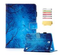 UUcovers Case for Samsung Galaxy Tab A 8.0 inch Tablet Case 2015 (Model SM-T350/T355/P350/P355) with Pencil Holder [Auto Sleep/Wake] Stand Folio PU Leather Shockproof Cover Magnetic Smart Wallet,Night