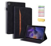 UUcovers Case for Samsung Galaxy Tab A9 Plus/A9+ 2023 Tablet 11" (SM-X210/X216/X218) with Multi-Angles Stand/Pencil Holder/Card Pockets Shockproof Embossed PU Leather & TPU Folio Wallet Cover, Black