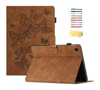 UUcovers Case for Samsung Galaxy Tab A9 Plus/A9+ Tablet 11" 2023 (SM-X210/X216/X218) with Stand/Pencil Holder/Pockets [Auto Sleep/Wake] Embossed Magneic Folio Wallet Shockproof Cover,Brown Butterfly