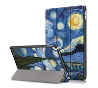 UUcovers for Apple iPad 10.2 (2020 /2019) Case 8th /7th Generation Cover with Auto Wake/Sleep Trifold PU Leather Lightweight Multi-Angle Stand Folio Hard Back Shockproof Shell Van Gogh, Starry Night