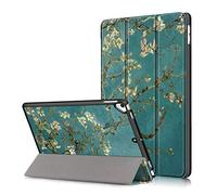 UUcovers for Apple iPad 10.2 (2020/2019) Case 8th /7th Generation Cover with Auto Wake/Sleep Trifold PU Leather Lightweight Multi-Angle Stand Folio Hard Back Shockproof Shell Van Gogh, Almond Blossom