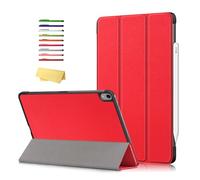 UUcovers for Apple iPad (A16) 11th Generation 11 inch 2025 & iPad 10th Generation Case 10.9 inch 2022 with Stand [Auto Sleep/Wake] Smart PU Leather & Hard Bumper Slim Shockproof Tri-fold Cover, Red
