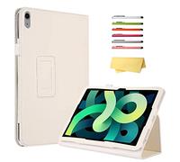 UUcovers for Apple iPad (A16) 11th Generation Case 11 Inch 2025 & iPad 10th Generation Case 10.9 Inch 2022, Stand Folio Smart PU Leather Shockproof Cover with Pencil Holder [Auto Sleep/Wake], White