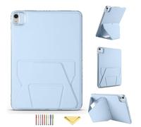 UUcovers for Apple iPad Air 13 inch Case M3 2025/M2 2024 & iPad Pro 12.9 inch Tablet Case 6th Generation 2022 with Horizontal Vertical Stand Silicone Bumper PU Leather Acrylic Shockproof Cover, Blue