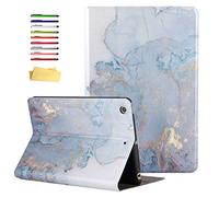 UUcovers for Apple iPad Mini 5 2019 (5th Generation)/ iPad Mini 4 Tablet 2015 (4th Gen) Case 7.9" Smart Folio Stand with Pencil [Auto Sleep/Wake] PU Leather Hard Back Shockproof Cover, Gold Marble
