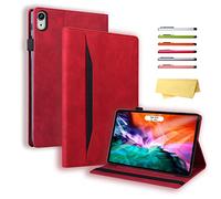 UUcovers for Apple iPad Mini 6 Case 8.3 Inch 2021, iPad Mini 6th Generation Cover with Pencil Holder Card Pockets Band [Auto Wake/Sleep] Magnetic Folio Stand Business PU Leather & TPU Cover, Red