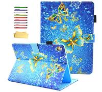 UUcovers for iPad 10.2 Inch Case 2021/2020/2019 with Stand/Pencil Holder [Auto Wake/Sleep] Pockets Smart Shockproof PU Leather Magnetic Folio Cover for iPad 9th/8th/7th Generation, Gold Butterfly