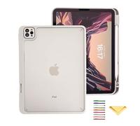 UUcovers for iPad Pro 12.9 inch Case 6th/5th/4th/3rd Generation (2022/2021/2020/2018) with Pencil Holder, Supports Pencil 2nd Charging,Magnetic Attachment, Translucent Back Anti-Yellow Cover, Gray