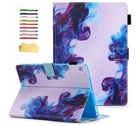UUcovers iPad 10.2 2019 Protective Case, iPad 7th Generation 10.2 inch Cover, Stand PU Leather Magnetic Smart Shell with Kickstand Pencil Holder Dual Layer Protection [Auto Wake/Sleep], Watercolor Ink