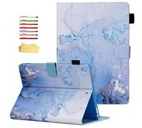 UUcovers iPad 7th Generation Case, iPad 10.2 inch 2019 Cover with Pencil Holder, Smart Multiple Viewing Angles Stand PU Leather Magnetic Closure Folio Card Wallet Shell [Auto Sleep/Wake], Gold Marble