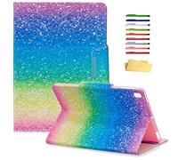 UUcovers iPad 9.7 inch Case 2018 2017, iPad 6th/ 5th Generation, iPad Air 2/ iPad Air 1 (9.7") & Apple iPad Pro 9.7 2016 Cover Stand Folio Magnetic Wallet w/Pockets [Auto Wake/Sleep], Rainbow Sand