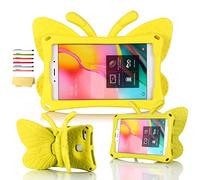 UUcovers Kids Case for Amazon Kindle Fire HD 8 Tablet (8th/7th/6th Generation, 2018/2017/2016) 8" with Handle Folding Kickstand Kid-Proof Shockproof EVA Foam Lightweight Stand Cover, Yellow Butterfly