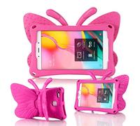 UUcovers Kids Case for Amazon Kindle Fire HD 8 Tablet (8th/7th/6th Generation, 2018/2017/2016) 8" with Handle Folding Kickstand Kid-Proof Shockproof EVA Foam Lightweight Stand Cover, Rose Butterfly