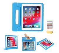 UUCOVERS Kids Case for Apple iPad Pro 12.9 inch 2017/2015 Release (2nd/1st Generation) with Pencil Holder & Rotating Kickstand & Swivel Handle Soft EVA Foam Shockproof Rugged Folio Stand Cover, Blue