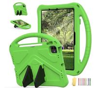 UUcovers Kids Case for iPad Pro 11-Inch 2022/2021/2020/2018 (4th/3rd/2nd/1st Generation) & iPad Air 5th/4th Gen Case 2022/2020 10.9" with Kickstand/Handle/Pencil Holder Stand Girl Boy Cover, Green