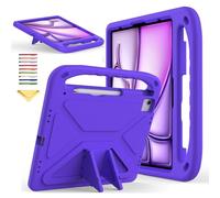 UUcovers Kids Case for iPad Pro 12.9 inch Cover 6th/5th/4th/3rd Gen (2022/2021/2020/2018) with Kickstand/Handle/Stylus Pencil Holder Soft EVA Heavy Duty Shockproof Stand Girl Boy Cover, Purple