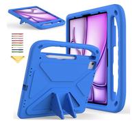 UUcovers Kids Case for iPad Pro 12.9 inch Cover 6th/5th/4th/3rd Gen (2022/2021/2020/2018) with Kickstand/Handle/Stylus Pencil Holder Soft EVA Heavy Duty Shockproof Flip Stand Girl Boy Cover, Blue