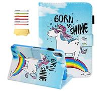UUcovers Stand Case for iPad Mini 6 2021 (8.3 inch) with Pencil Holder/Pockets [Auto Wake/Sleep] Magnetic Smart Folio Synthetic Leather Shockproof Cover for iPad Mini 6th Generation, Rainbow Unicorn