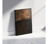 UUDEZO Canvas Wall Art Black And Brown Prints Wabi-Sabi Wall Art, Abstract Textured Canvas Painting Perfect for Room Decor(70x120cm(28x43in) with Framed