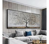 UUDEZO Canvas Wall Print Banyan and Nature painting Large Size Abstract Oversize Artwork Wall Art Living Room Home Decor 70x175cm/(28x69inch) with Black Frame