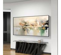 UUDEZO Large Abstract Painting Moderne Indoor Wall Art Home Decor Fashion Neutral Wall Art Paintings For Wall Decorations 50x110cm/(20x43inch) with Black Frame