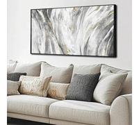 UUDEZO Large Framed Canvas Wall Art Black And White Wall Pictures Decorations For Living Room Bedroom Office 40x90cm/(16x35inch) with Black Frame