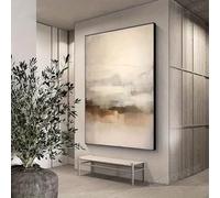 UUDEZO Large Size Abstract Oversize Neutral Artwork Framed Wall Art Mural for Living Room, Bedroom, Office Decor(70x100cm/28x40inch) with Black Frame
