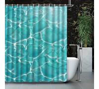 UUDIHO Bathroom Shower Curtain Fabric, Turquoise Bathroom Window Treatment for Modern or Traditional Bathrooms(200x180cm/79x71in(WxH)/Bathroom Curtains)