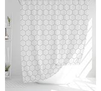 UUDIHO Black and white bath curtains Extra long Washable Polyester Fabric Shower Curtain Heavy Duty Weighted Shower Curtains 180x150cm/71x59in(WxH) Shower Curtain