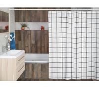 UUDIHO Black and white Waterproof Fabric Shower Curtain or Liner Microfiber Extra long and standard/custom size, Simple bathroom decor 120x190cm/47x75in(WxH) Shower Curtain
