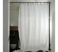 UUDIHO Extra long Shower Curtains Liner, Soft Ivory Bathroom Curtain Panel Heavy Duty Fabric Waterproof,Farmhouse Bathroom 75x190cm/30x75in(WxH) Shower Curtain