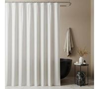 UUDIHO Extra Wide Linen Shower Curtain Liner, Neutral Modern Bathroom Curtains, Natural Colors Bath Curtains Decor 75x200cm/30x79in(WxH) Shower Curtain