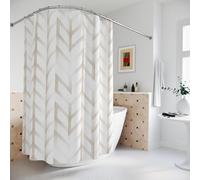 UUDIHO Geometric Pattern Shower Curtain, Neutral Bathroom Decor, Soft Cloth Cloth Bath Curtain, Modern Natural Earthy Elegant Curtains 75x200cm/30x79in(WxH) Bathroom Curtains
