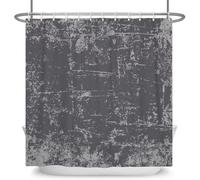 UUDIHO Grunge Style Bathroom Bathtub Decoration - Vintage Shower Curtains Bath Curtain Home Decor with Hooks(120x190cm/47x75in(WxH) Bathtub Curtains)