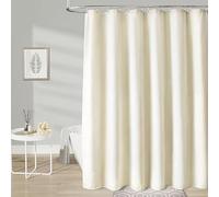 UUDIHO Local warehouse1 Panel Luxury Hotel Shower Curtain Heavy-Duty Weighted Hem Bath Curtain, Quick-Dry Wrinkle-Free Solid Cream(75x200cm/30x79in(WxH)/Bath Tub Curtains)