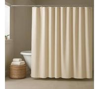 UUDIHO Luxury Beige Linen Washable Shower Curtain Liner, Neutral Beige Lightweight Shower Curtain for Bathroom Decor 75x190cm/30x75in(WxH) Shower Curtains