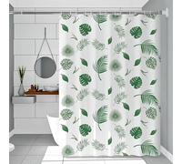UUDIHO Waterproof Green Leaves Bathroom Shower Curtain Shielding Partition Shower Curtain Quick Dry Can Be Scrubable(120x190cm/47x75in(WxH) Bathtub Curtains)