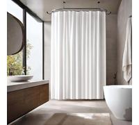 UUDIHO Waterproof Linen Shower Curtain Mould Proof Washable for Bathroom Curtains With Hooks For Bath Tub Shower Curtains 180x150cm/71x59in(WxH) Shower Curtain