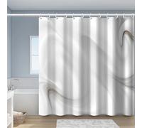 UUDIHO White Gray Marble Pattern Shower Curtain Waterproof And Mold Proof, Polyester Fabric Ideal for Bathroom Decor, All-Season Use(200x210cm/79x83in(WxH)/Bathroom Curtains)