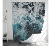 UUDIHO White Shower Curtain Waterproof Mould Proof Resistant Bathroom Curtain Set Extra Long Curtains With Hooks For Bath Tub 180x150cm/71x59in(WxH) Shower Curtain