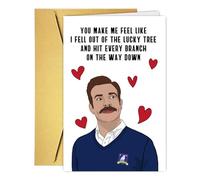 Funny Lucky Tree Valentine's Day Card, Cute Birthday Cards Anniversary Card for Husband Boyfriend Wife Girlfriend, Romantic Humor Love You Card, Romantic Valentines Day Card for Couple Partner